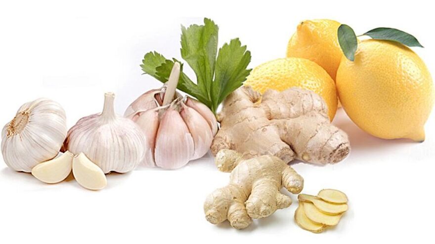lemon, ginger and garlic to remove parasites