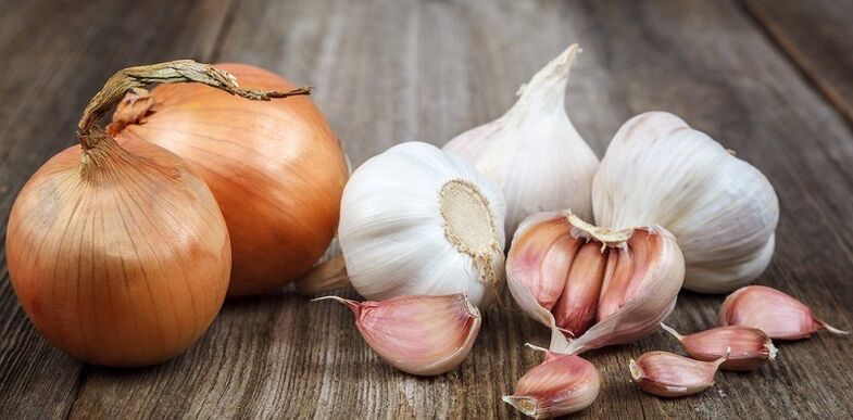 garlic and onion to remove parasites from the body
